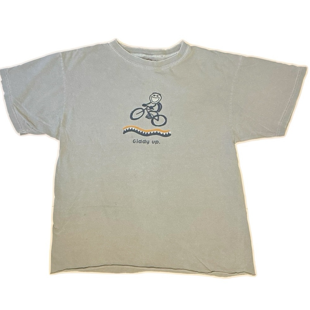 Life Is Good 3 for 15 SALE CLEARANCE Giddy Up Bicycle T-Shirt